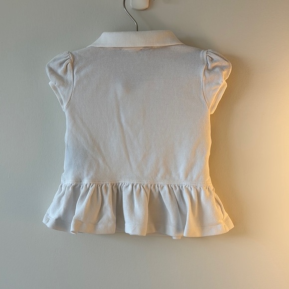 Ralph Lauren White Polo with Peplum Detail - Picture 3 of 3